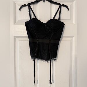 Sexy Black Lace Corset Top